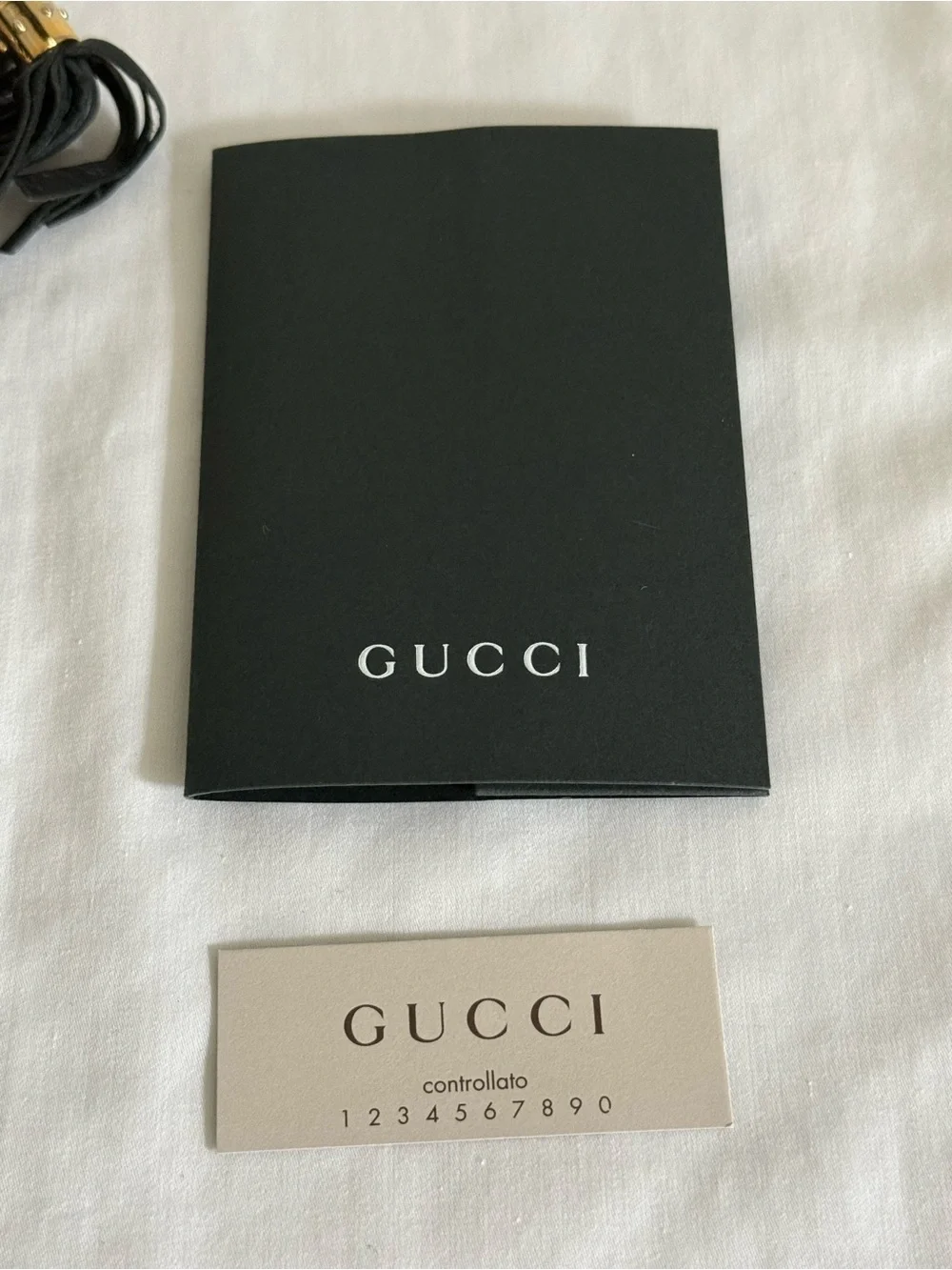 Gucci Soho Zip Around Wallet Black Leather GG Logo Tassel - Picture 16 of 16